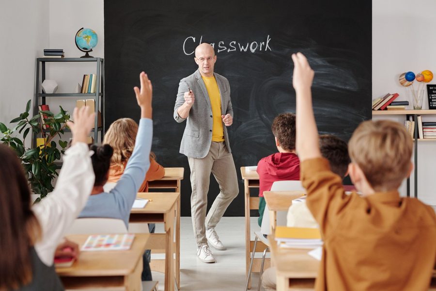 Students in class